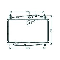 Radiatore acqua per MAZDA 2 dal 2008 al 2010