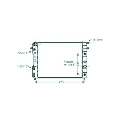 Radiatore acqua per OPEL OMEGA B dal 1994 al 1999 Codice OEM 1300217