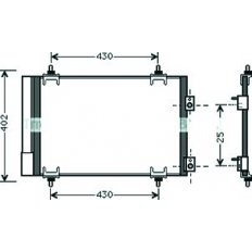 Condensatore per PEUGEOT 308 dal 2007 al 2011