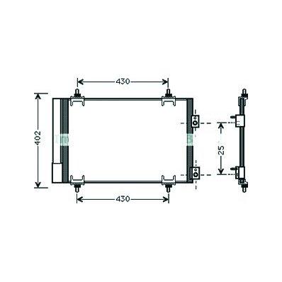 Condensatore per CITROEN DS4 dal 2011 al 2016 Codice OEM 350203721000