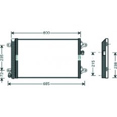Condensatore per VOLKSWAGEN SHARAN dal 2000 al 2010