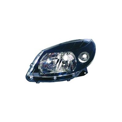 Proiettore nero per DACIA SANDERO dal 2007 al 2012 lato sinistro guidatore Codice OEM 8200526423