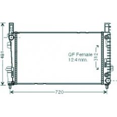 Radiatore acqua per MERCEDES-BENZ A W169 dal 2004 al 2008