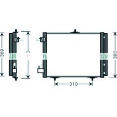 Condensatore per CITROEN C3 dal 2005 al 2009