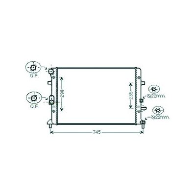 Radiatore acqua per AUDI A3 dal 2008 al 2012 Codice OEM 1K0121251L