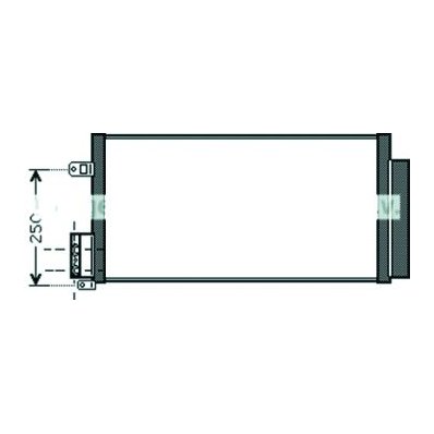 Condensatore per FIAT PUNTO dal 2009 al 2012 Codice OEM 46428863