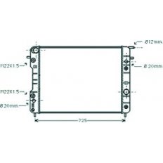 Radiatore acqua per OPEL OMEGA B dal 1999 al 2003