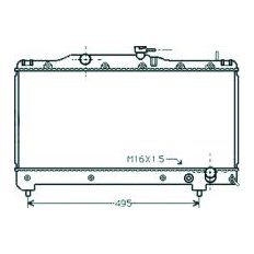 Radiatore acqua per TOYOTA CARINA E dal 1992 al 1997