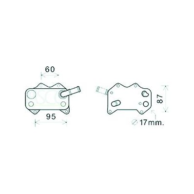 Radiatore olio per VOLKSWAGEN GOLF  V dal 2007 al 2009 Codice OEM 06D117021C