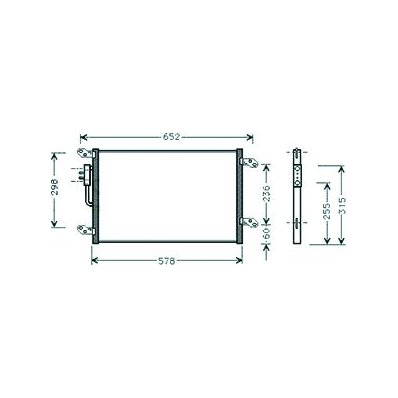 Condensatore per LANCIA LYBRA dal 1999 al 2005 Codice OEM 46459581