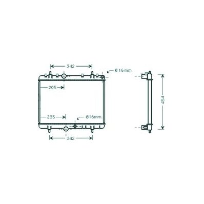 Radiatore acqua per CITROEN XSARA dal 2000 al 2004 Codice OEM 1330A3