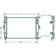 Radiatore acqua per RENAULT SCENIC dal 2003 al 2006