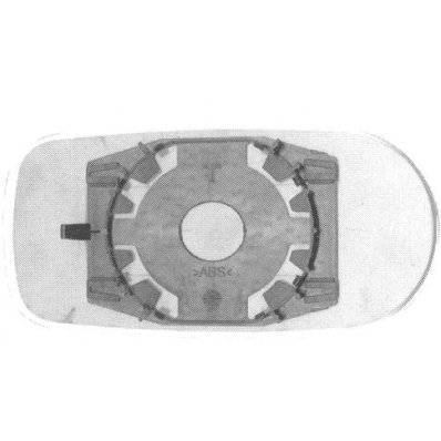 Piastra specchio retrovisore per FIAT STRADA dal 2005 al 2012 lato sinistro guidatore Codice OEM 46464549