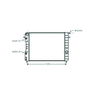Radiatore acqua per OPEL OMEGA B dal 1994 al 1999 Codice OEM 52464745