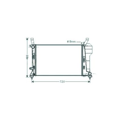 Radiatore acqua per MERCEDES-BENZ B W245 dal 2005 al 2008 Codice OEM A1695000303