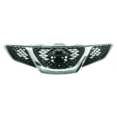Griglia radiatore nera con modanatura cromata per NISSAN QASHQAI dal 2014 al 2017 Codice OEM 623104EA1A