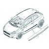 Modanatura parafango posteriore 3 porte per FIAT TIPO dal 1988 al 1995 lato destro passeggero