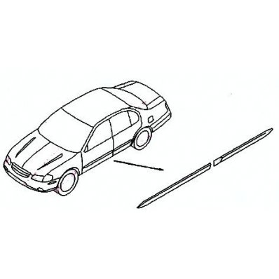 Modanatura porta per FIAT BRAVO dal 1995 al 2001 lato sinistro guidatore Codice OEM 7774687