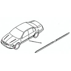 Modanatura porta posteriore per PEUGEOT 205 dal 1983 al 1998 lato sinistro guidatore