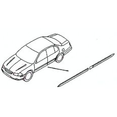 Modanatura porta anteriore per VOLKSWAGEN PASSAT dal 2000 al 2005 lato sinistro guidatore
