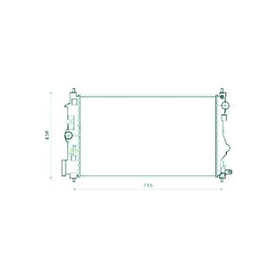 Radiatore acqua per CHEVROLET - DAEWOO CRUZE dal 2009 al 2011 Codice OEM 13267666
