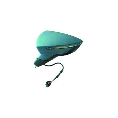 Retrovisore elettrico verniciabile abbattibile per SEAT LEON dal 2017 lato sinistro guidatore Codice OEM 5F1857507P9B9