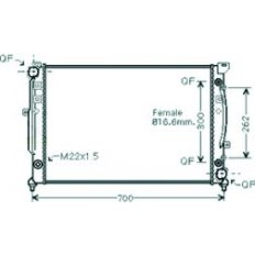 Radiatore acqua per AUDI A4 dal 2000 al 2004