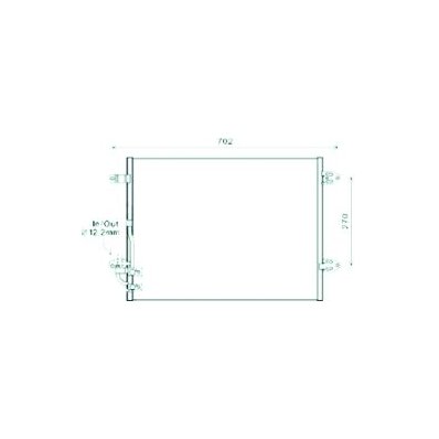 Condensatore per VOLKSWAGEN PASSAT dal 2010 al 2014 Codice OEM 3C0820411G