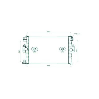 Radiatore acqua per PEUGEOT 308 dal 2007 al 2011 Codice OEM 00001330Z2