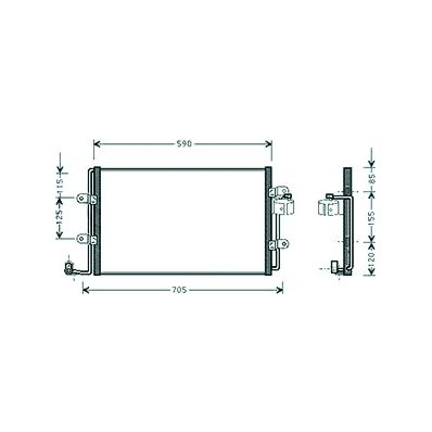 Condensatore per VOLKSWAGEN NEW BEETLE dal 2005 al 2011 Codice OEM 1C0820413G