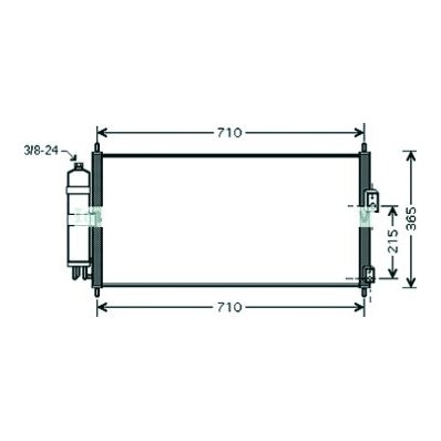 Condensatore per NISSAN ALMERA TINO dal 2001 al 2006 Codice OEM 92100-BU005