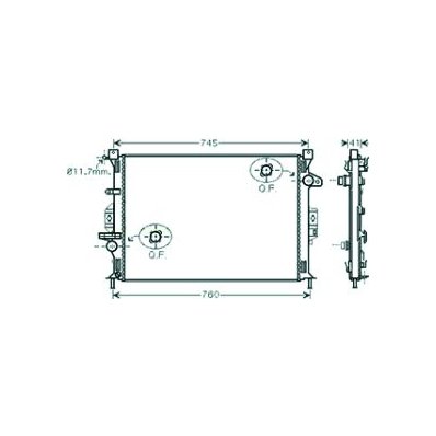 Radiatore acqua per FORD MONDEO dal 2010 al 2014 Codice OEM 350213138600
