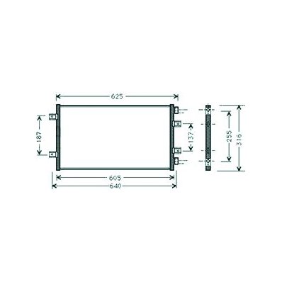 Condensatore per FIAT PUNTO dal 1999 al 2003 Codice OEM 46799862