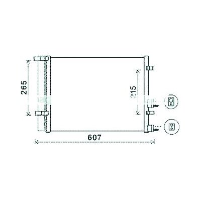 Condensatore per HYUNDAI i20 dal 2008 al 2012 Codice OEM 976061J010