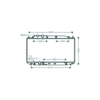 Radiatore acqua per HONDA CIVIC dal 2006 al 2012 Codice OEM 19010RRH901