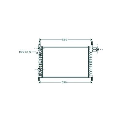 Radiatore acqua per OPEL KADETT E dal 1984 al 2000 Codice OEM 1300099