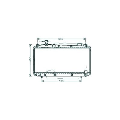 Radiatore acqua per TOYOTA RAV 4 dal 2000 al 2003 Codice OEM 1640028160