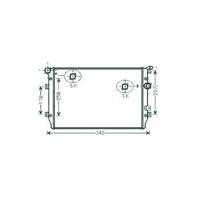 Radiatore acqua per VOLKSWAGEN SHARAN dal 2015 Codice OEM 5N0121253H