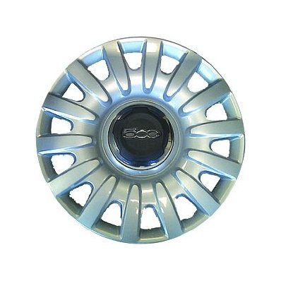 Coppa ruota diametro 16 argento per FIAT 500 dal 2012 al 2017