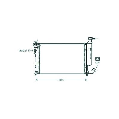 Radiatore acqua per CITROEN XSARA dal 1997 al 2000 Codice OEM 133049