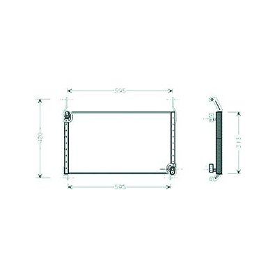 Condensatore per FIAT MULTIPLA dal 1998 al 2004 Codice OEM 7774261