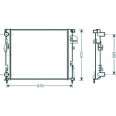 Radiatore acqua per RENAULT TRAFIC dal 2001 al 2006