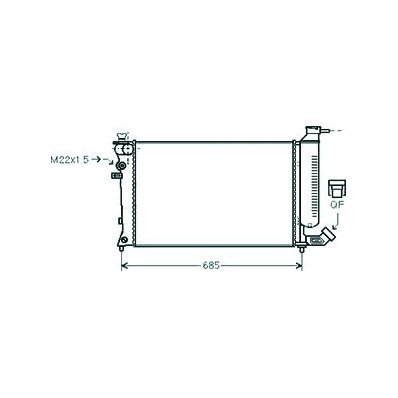 Radiatore acqua per PEUGEOT 306 dal 1993 al 1997 Codice OEM 1301TT