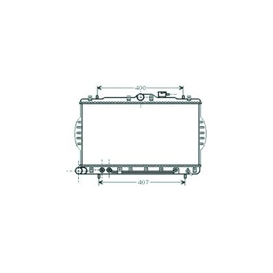Radiatore acqua per HYUNDAI ACCENT dal 1995 al 1997 Codice OEM 2531022250