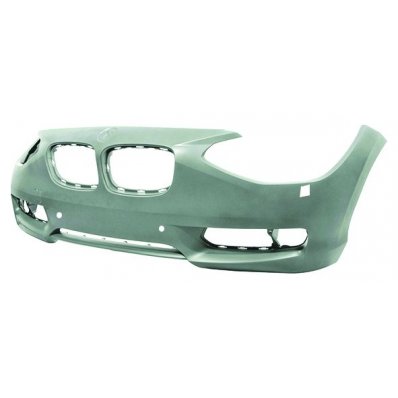Paraurto anteriore verniciabile con fori lavafari e fori sensore mod. Basis per BMW 1 F20 dal 2011 al 2015 Codice OEM 51117292955
