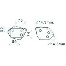 Radiatore olio per KIA SOUL dal 2014 al 2016