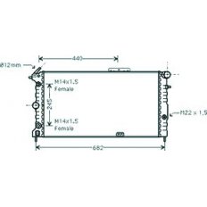 Radiatore acqua per OPEL VECTRA A dal 1988 al 1992