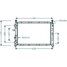 Radiatore acqua per ALFA ROMEO 155 dal 1992 al 1998