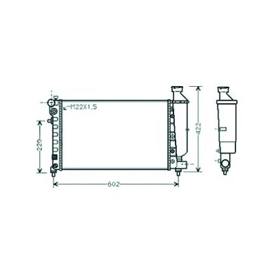 Radiatore acqua per CITROEN SAXO dal 1996 al 1999 Codice OEM 1301SX