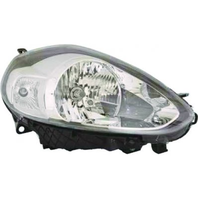 Proiettore cromato per FIAT PUNTO dal 2009 al 2012 lato destro passeggero Codice OEM 51937149
